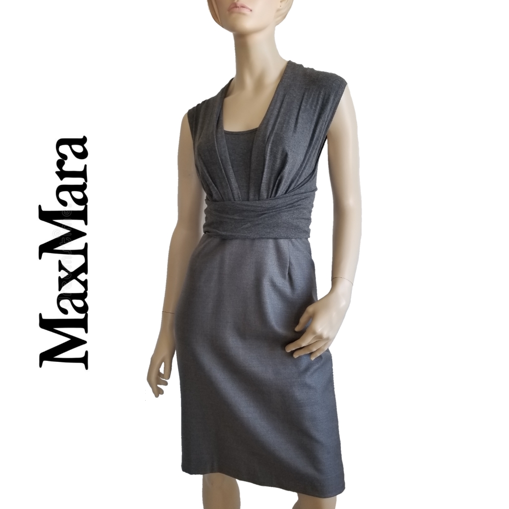 Maxmara Jersey And Wool Dress